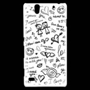Coque Sony Xperia C4 Mélange de mots