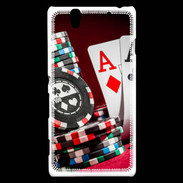 Coque Sony Xperia C4 Paire d'As au poker