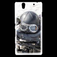Coque Sony Xperia C4 Casque de moto vintage