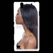 Coque Sony Xperia C4 Femme metisse noire 2
