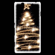 Coque Sony Xperia C4 Sapin de noël feu d'artifice
