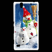 Coque Sony Xperia C4 Bonhommes de neige