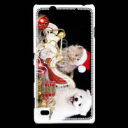 Coque Sony Xperia C4 Chaton et Chiot Noël