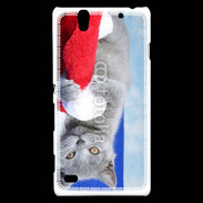 Coque Sony Xperia C4 Chat Noël 6