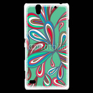 Coque Sony Xperia C4 Fond Hippie en vert 