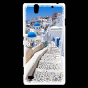 Coque Sony Xperia C4 Village sur l'Île de Santorini en Grêce