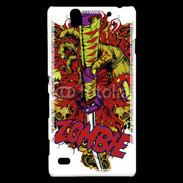 Coque Sony Xperia C4 Tête de Mort Zombie 35