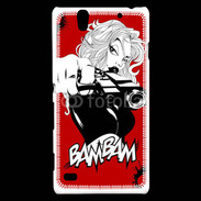 Coque Sony Xperia C4 Femme blanche 50