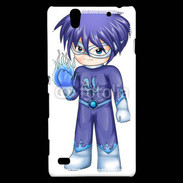Coque Sony Xperia C4 Chibi style illustration of a superhero