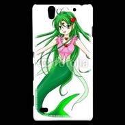 Coque Sony Xperia C4 Fille manga verte
