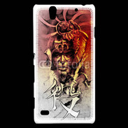 Coque Sony Xperia C4 Visage de guerrier en dessin 60