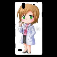 Coque Sony Xperia C4 Cute cartoon illustration of a waiter
