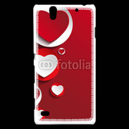Coque Sony Xperia C4 Cœur en porcelaine