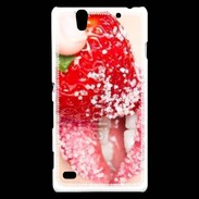 Coque Sony Xperia C4 Fraise et bouche