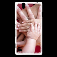 Coque Sony Xperia C4 Famille main dans la main