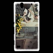 Coque Sony Xperia C4 Femme glamour quartier de Paris