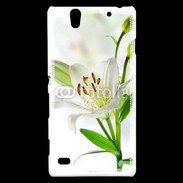 Coque Sony Xperia C4 Fleurs de Lys blanc