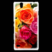 Coque Sony Xperia C4 Bouquet de roses multicouleurs