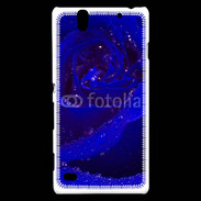Coque Sony Xperia C4 Fleur rose bleue