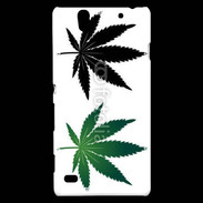 Coque Sony Xperia C4 Double feuilles de cannabis