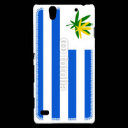 Coque Sony Xperia C4 Drapeau Uruguay cannabis 2