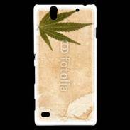 Coque Sony Xperia C4 Fond cannabis vintage