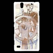 Coque Sony Xperia C4 Illustration d'un capitaine de bateau