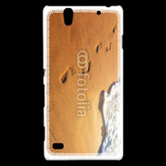 Coque Sony Xperia C4 Trace de pas sur la plage