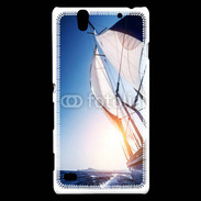 Coque Sony Xperia C4 Bateau et couché de soleil 50