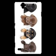 Coque Sony Xperia C4 Alignement de petits chiens