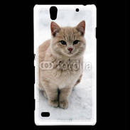 Coque Sony Xperia C4 Chat dans la neige