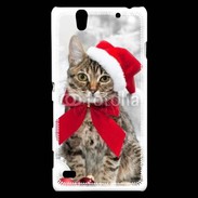 Coque Sony Xperia C4 chat de noël 500