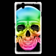 Coque Sony Xperia C4 Tête de mort couleur