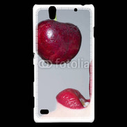 Coque Sony Xperia C4 Cerise et bouche 3