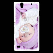 Coque Sony Xperia C4 Amour de bébé en violet