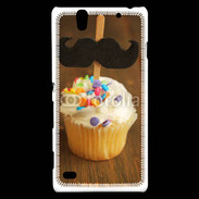 Coque Sony Xperia C4 Cupcake moustache