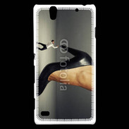 Coque Sony Xperia C4 Homme sous escarpin