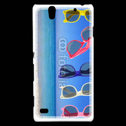 Coque Sony Xperia C4 Lunettes sur la plage