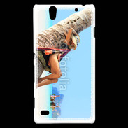 Coque Sony Xperia C4 Sieste contre un palmier sur la plage