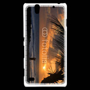 Coque Sony Xperia C4 Couple romantique sur la plage