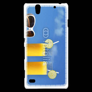 Coque Sony Xperia C4 Jus d'orange sur la plage