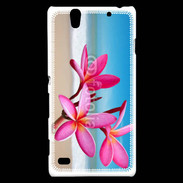 Coque Sony Xperia C4 Fleurs à la plage