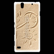 Coque Sony Xperia C4 Soleil et sable sur la plage