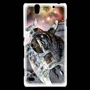 Coque Sony Xperia C4 Vaisseau spatial sur la lune