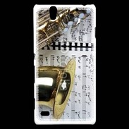 Coque Sony Xperia C4 Saxophone et partitions 15