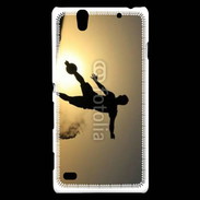 Coque Sony Xperia C4 beach soccer couché du soleil