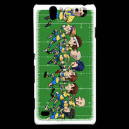 Coque Sony Xperia C4 Cartoon rugby 1