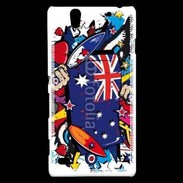 Coque Sony Xperia C4 Graffiti Australie rugby