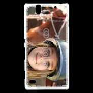 Coque Sony Xperia C4 Petite fille équitation