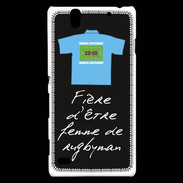 Coque Sony Xperia C4 Femme de rugbyman Bonus offensif-défensif Noir 2